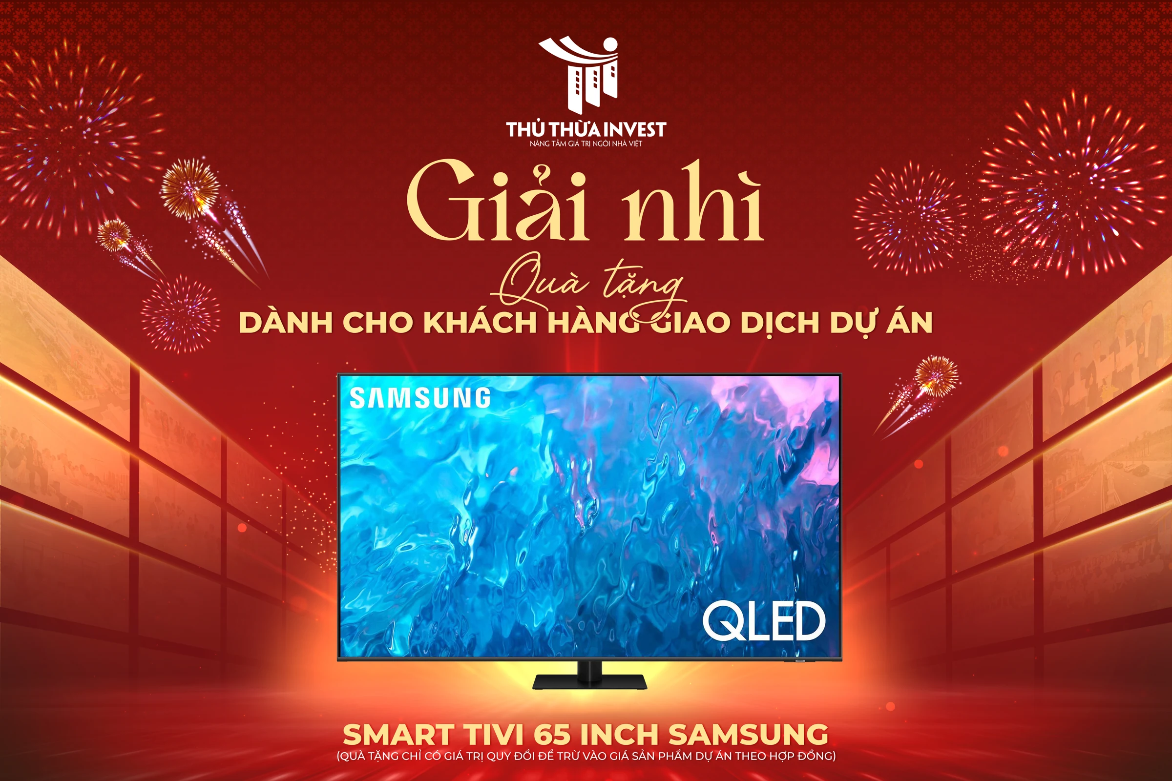 Samsung television prize presentation board