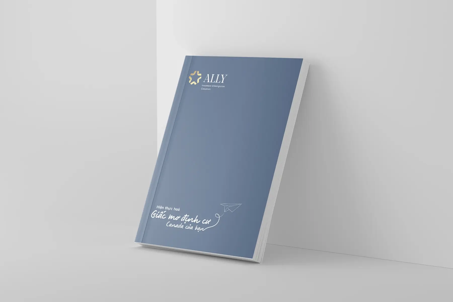 Branded notebook cover presentation mockup