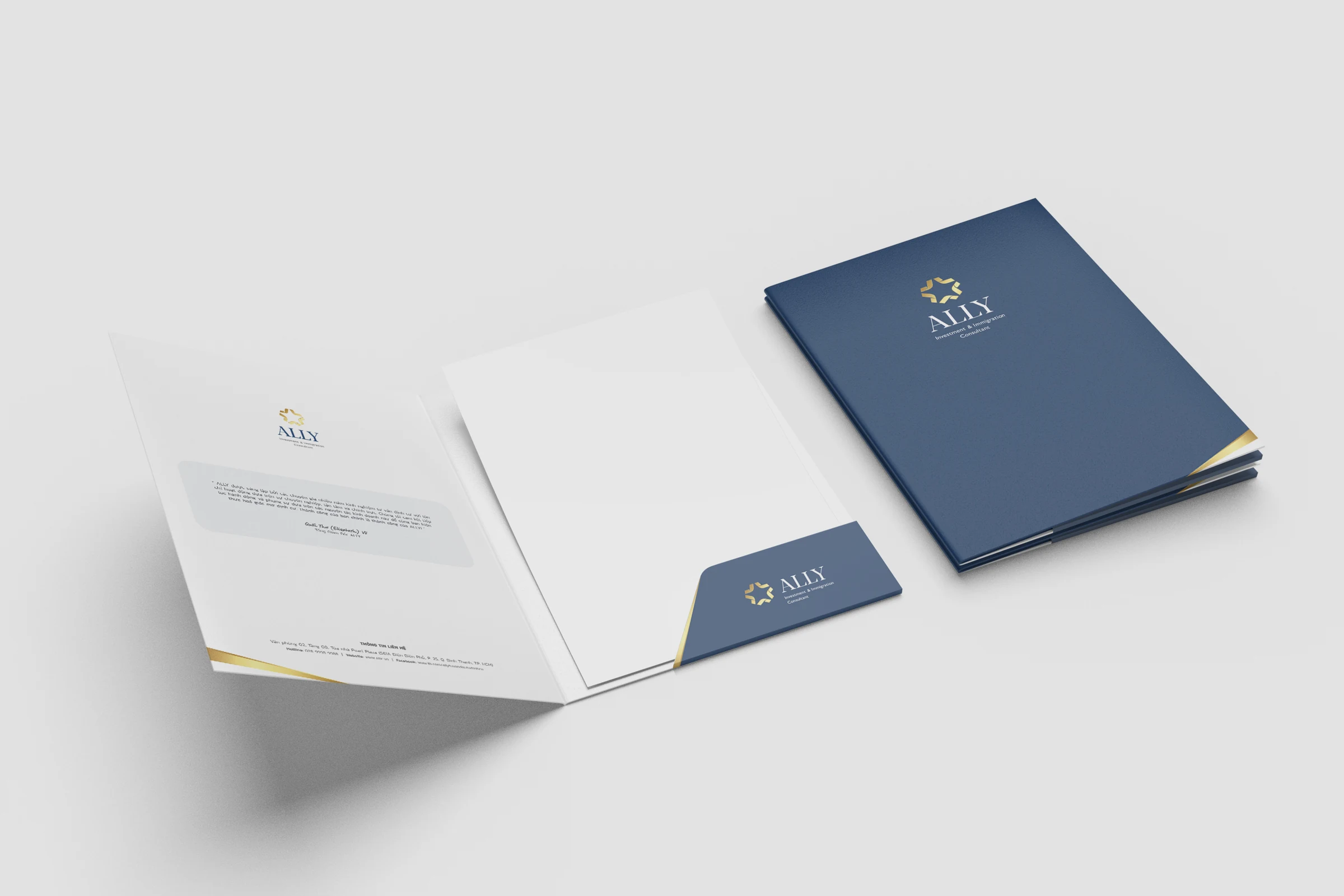 Inside view of presentation folder