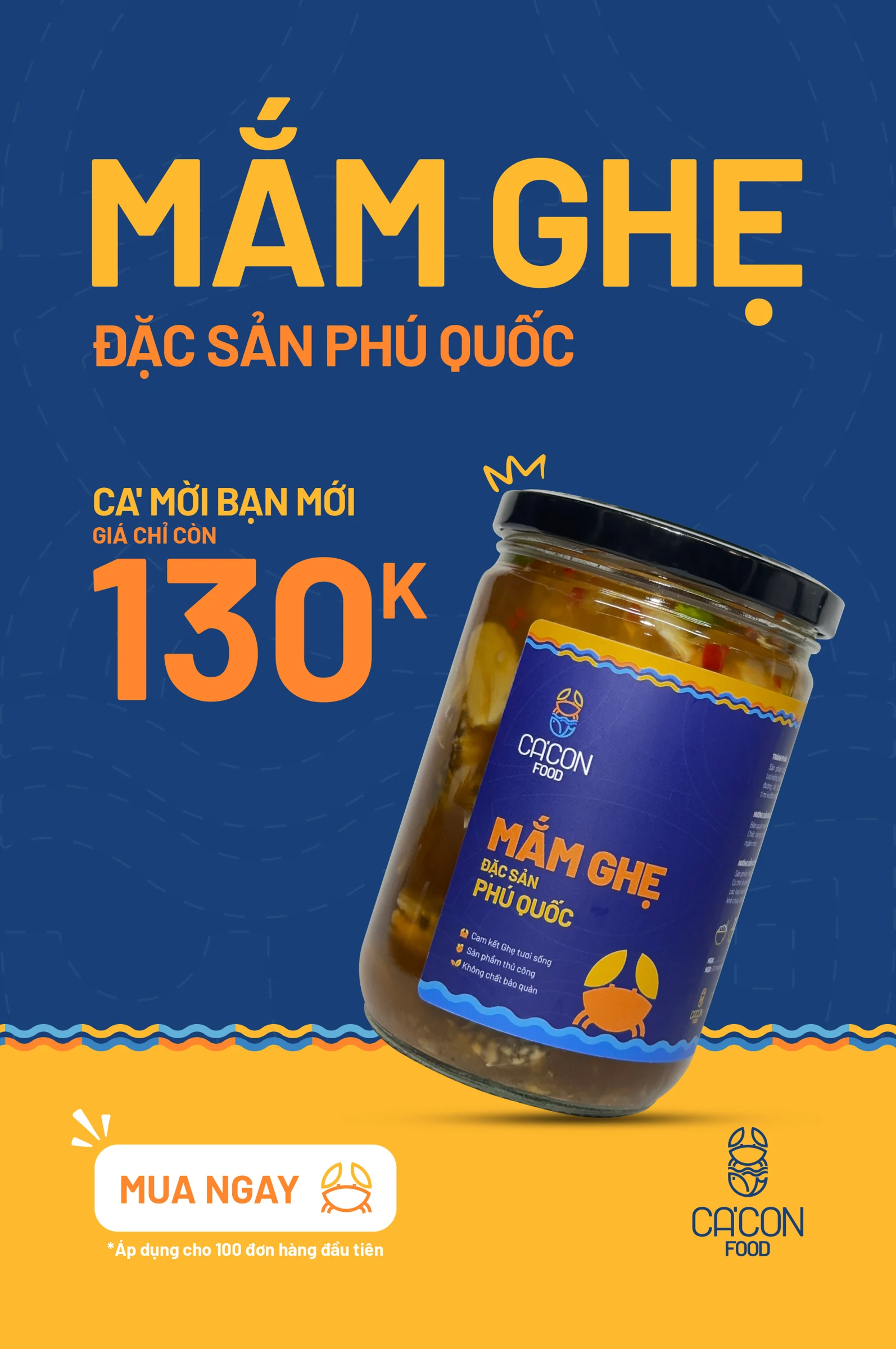 Crab condiment promotional poster design