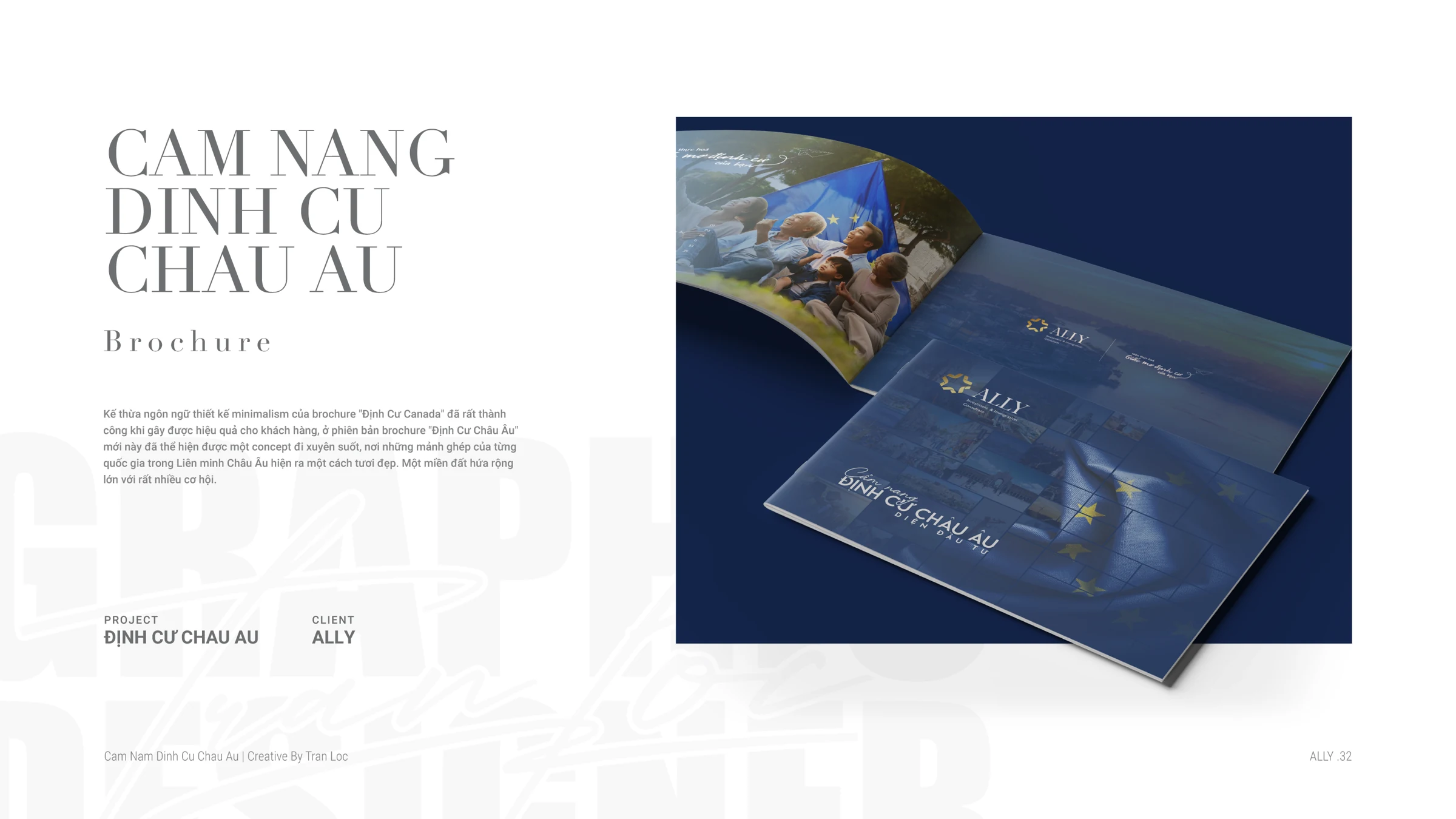 European immigration brochure cover design