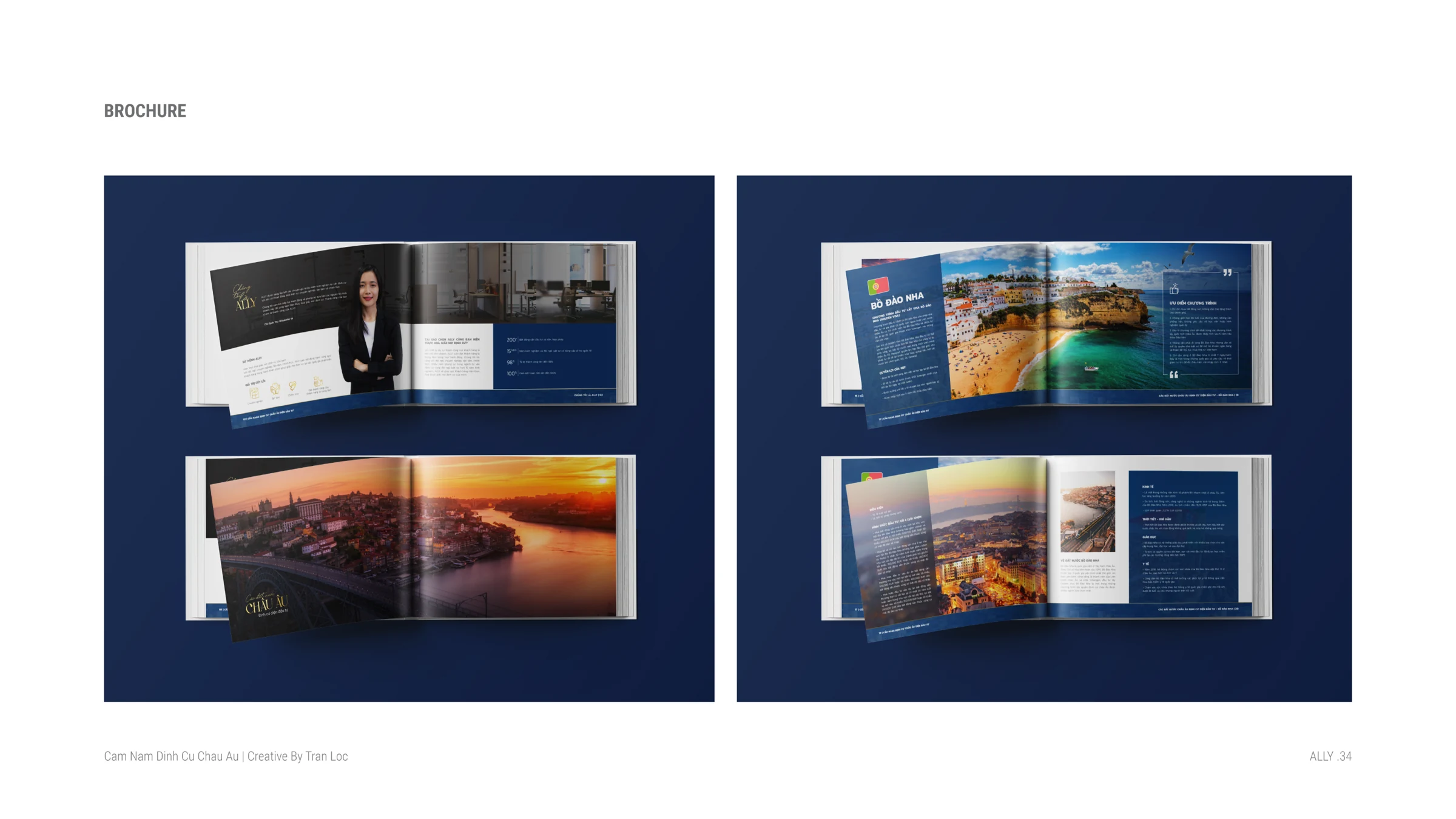 Brochure double page spread design