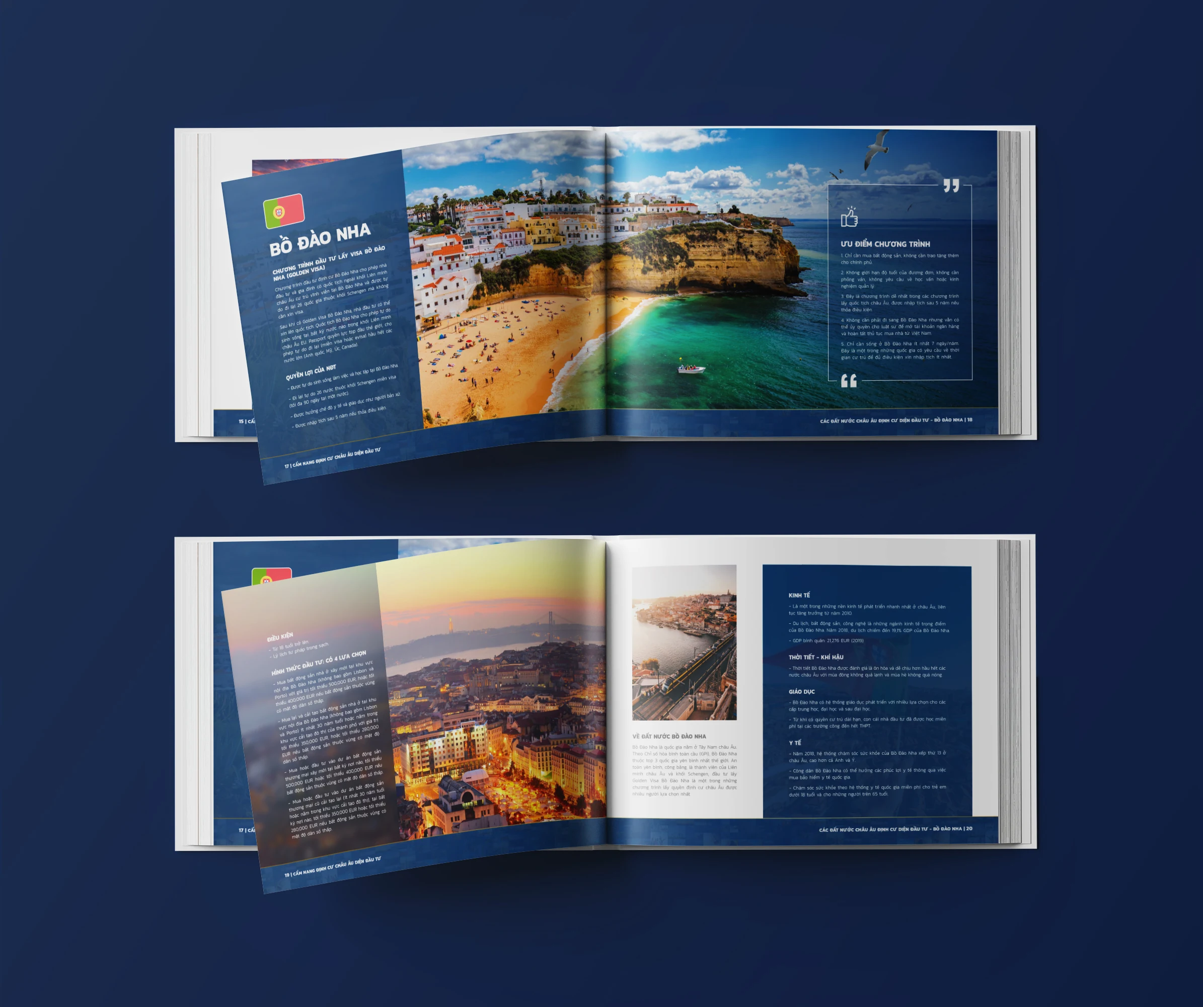 Immigration guide brochure spread design