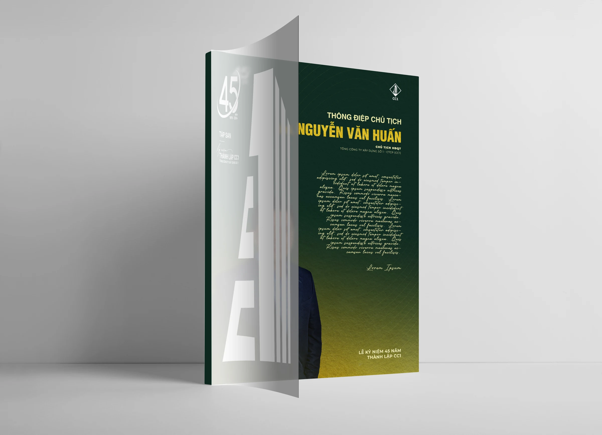 Anniversary publication editorial layout design