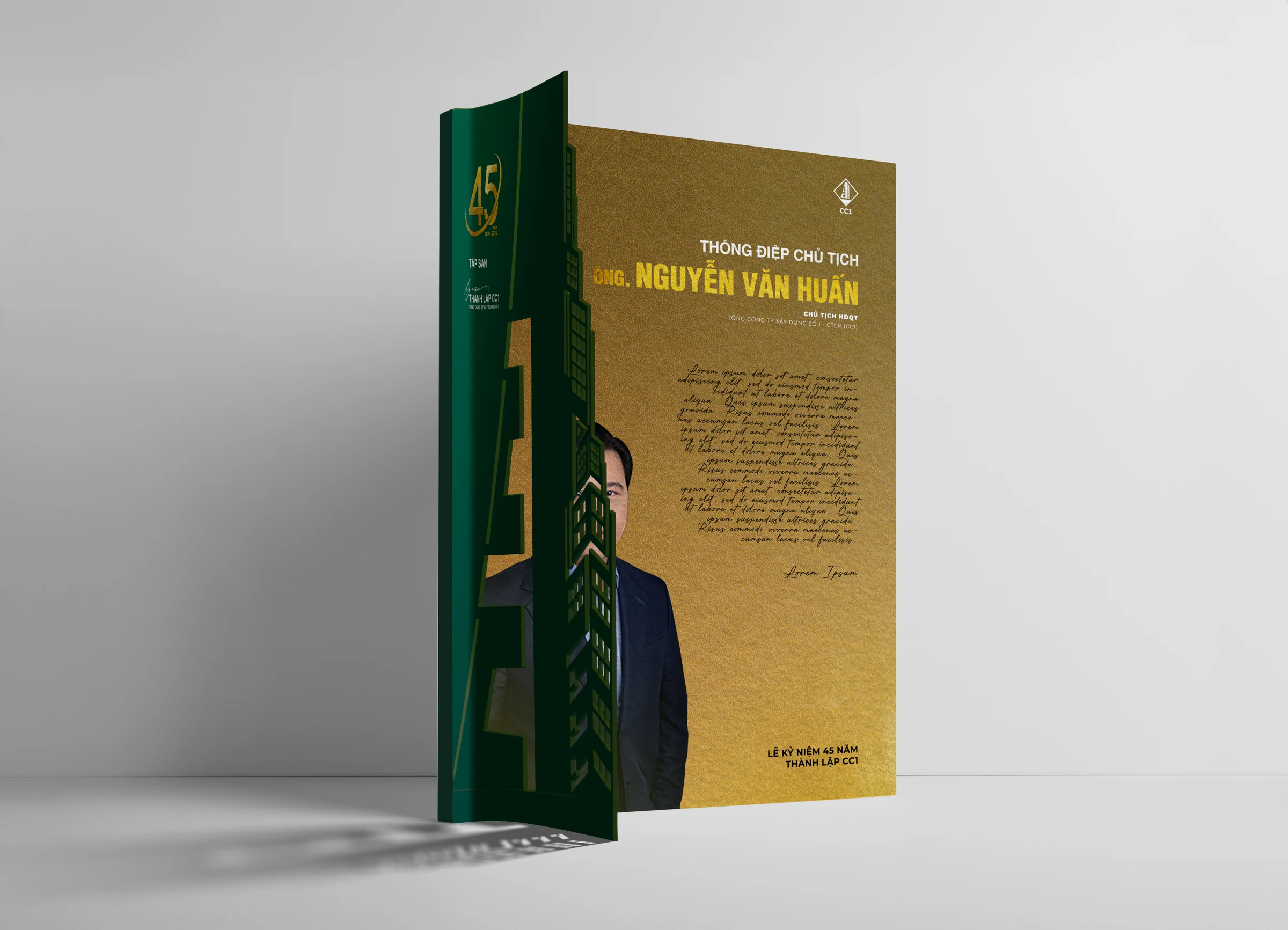 Anniversary publication editorial layout design