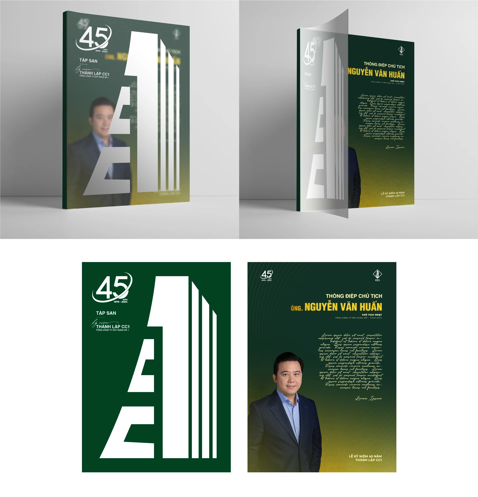 Anniversary publication editorial layout design