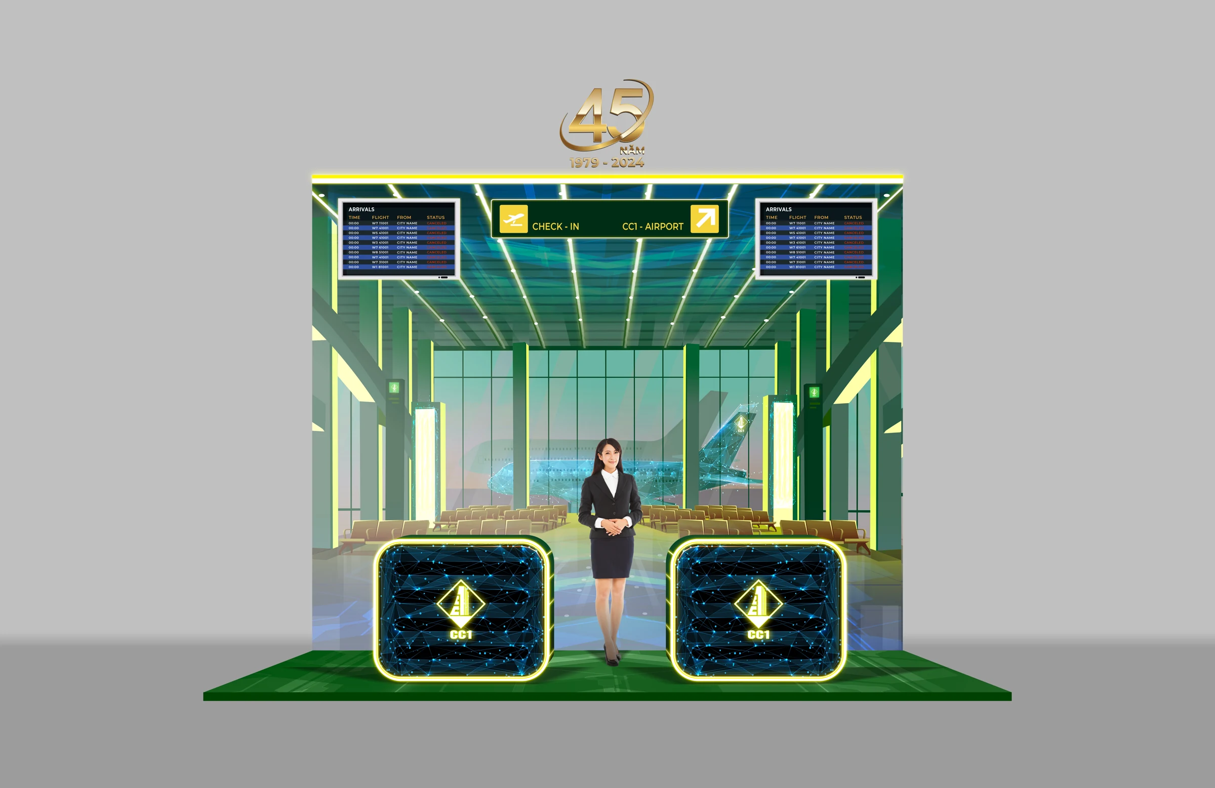 Event check in area backdrop