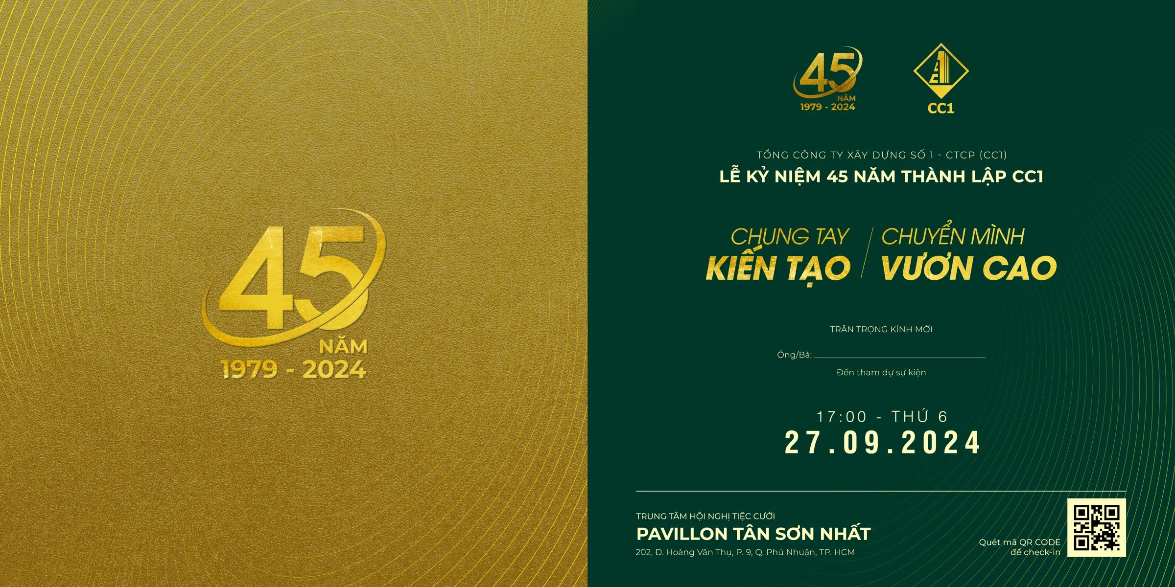 Invitation for the special event