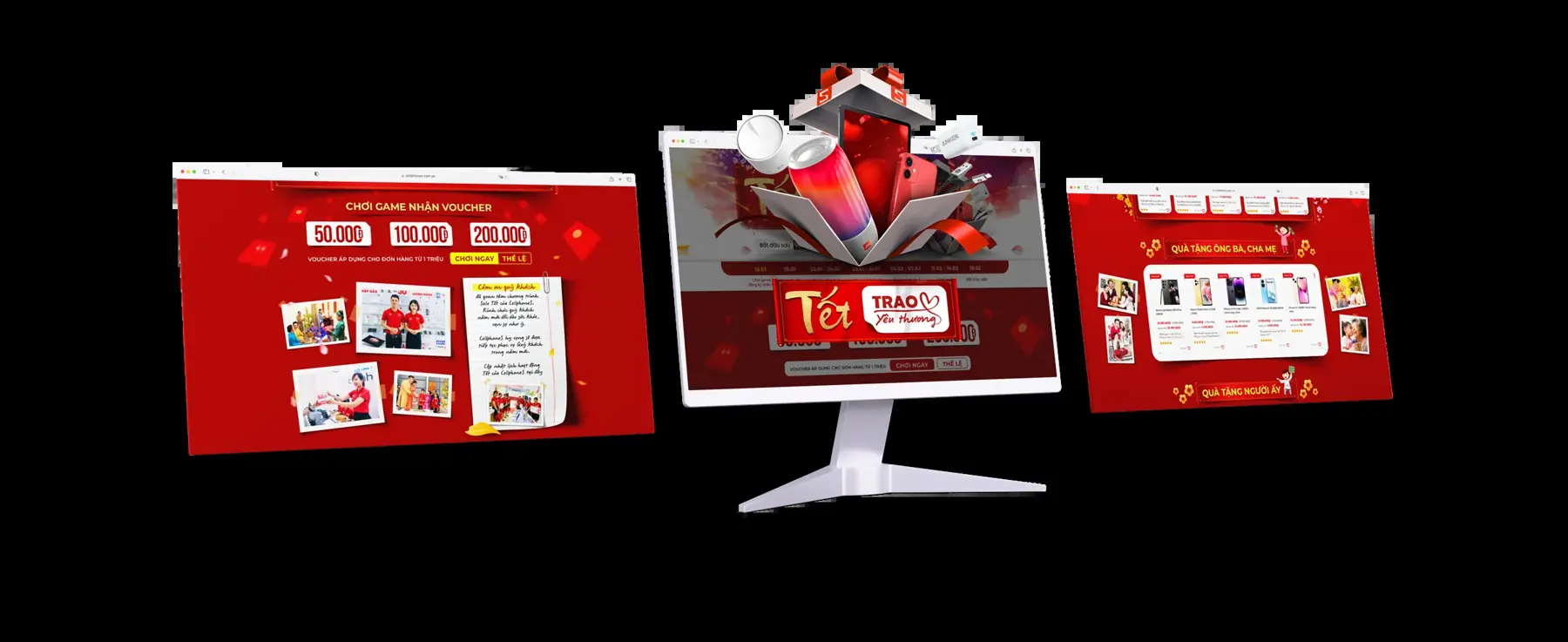 Desktop campaign landing page design