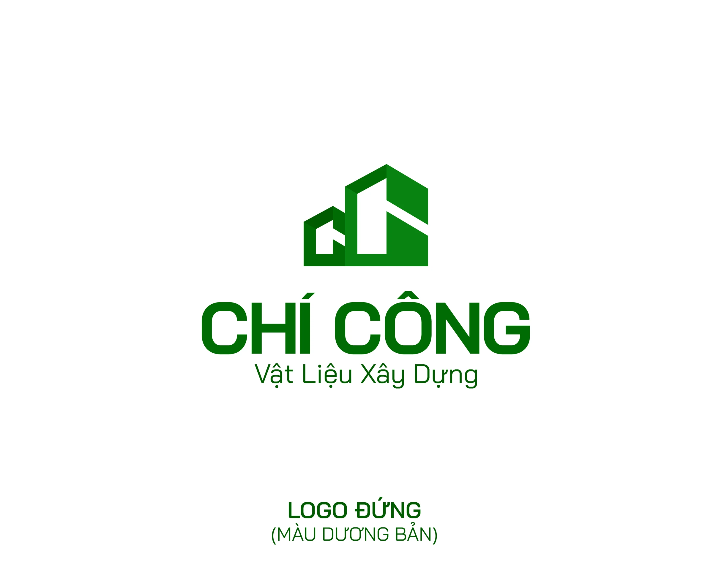Vertical brand logo layout design