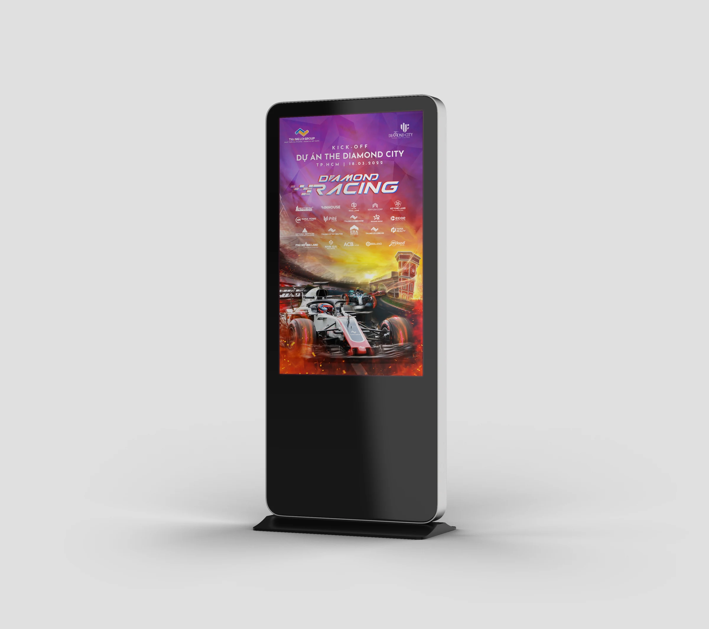 Digital advertising screen display mockup
