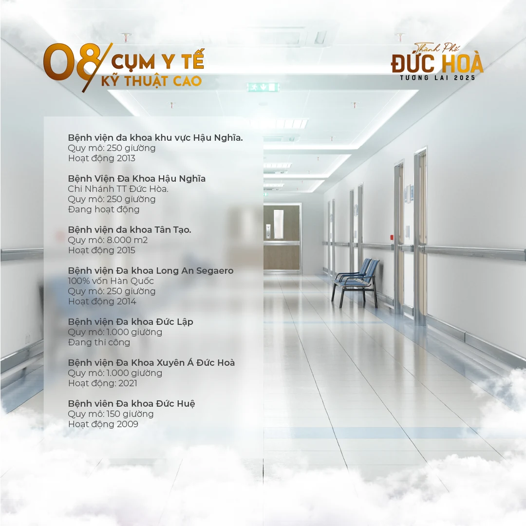 Healthcare facilities overview infographic design