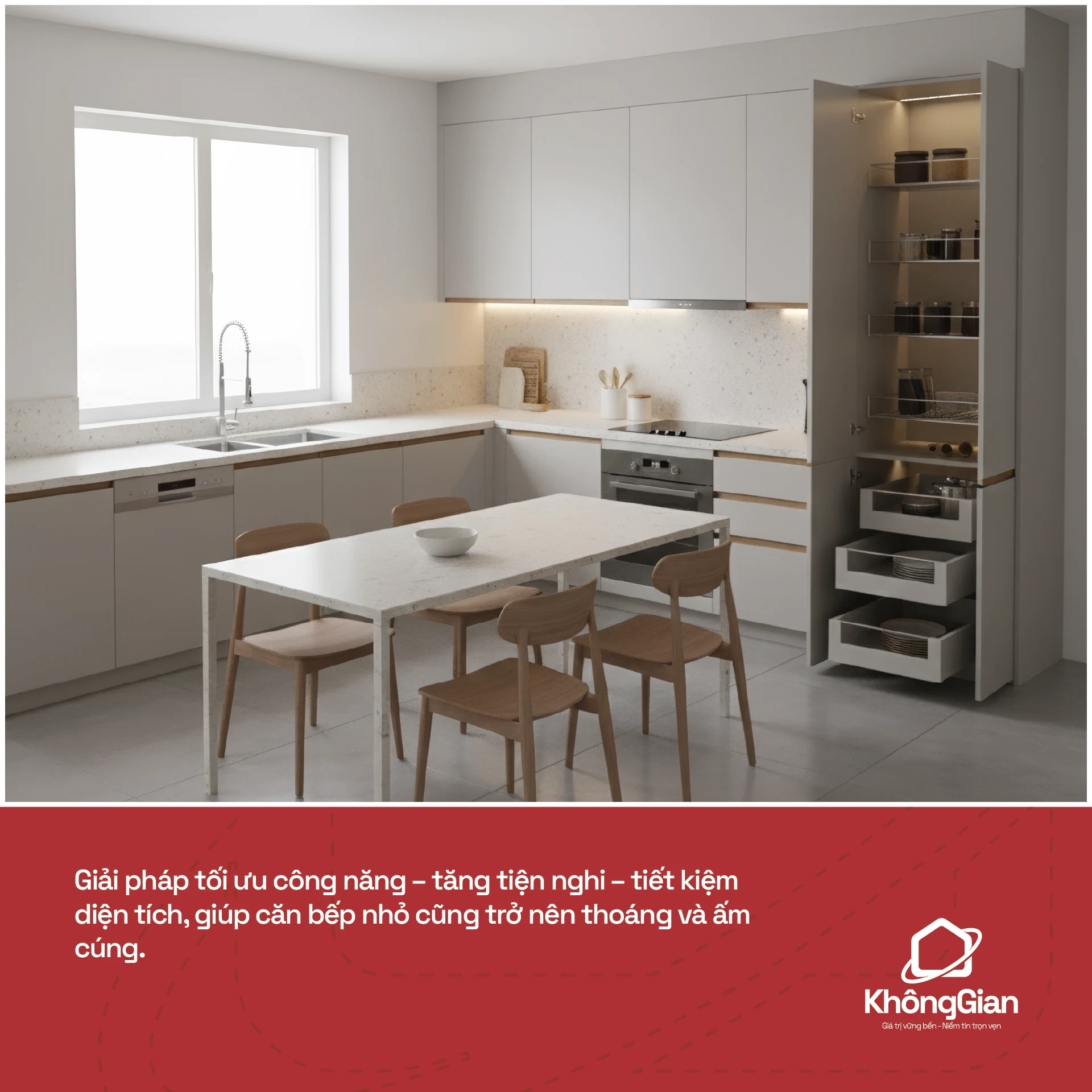 Kitchen interior design social poster