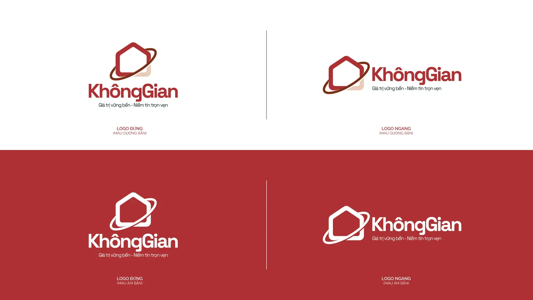 Horizontal, vertical and reversed logo