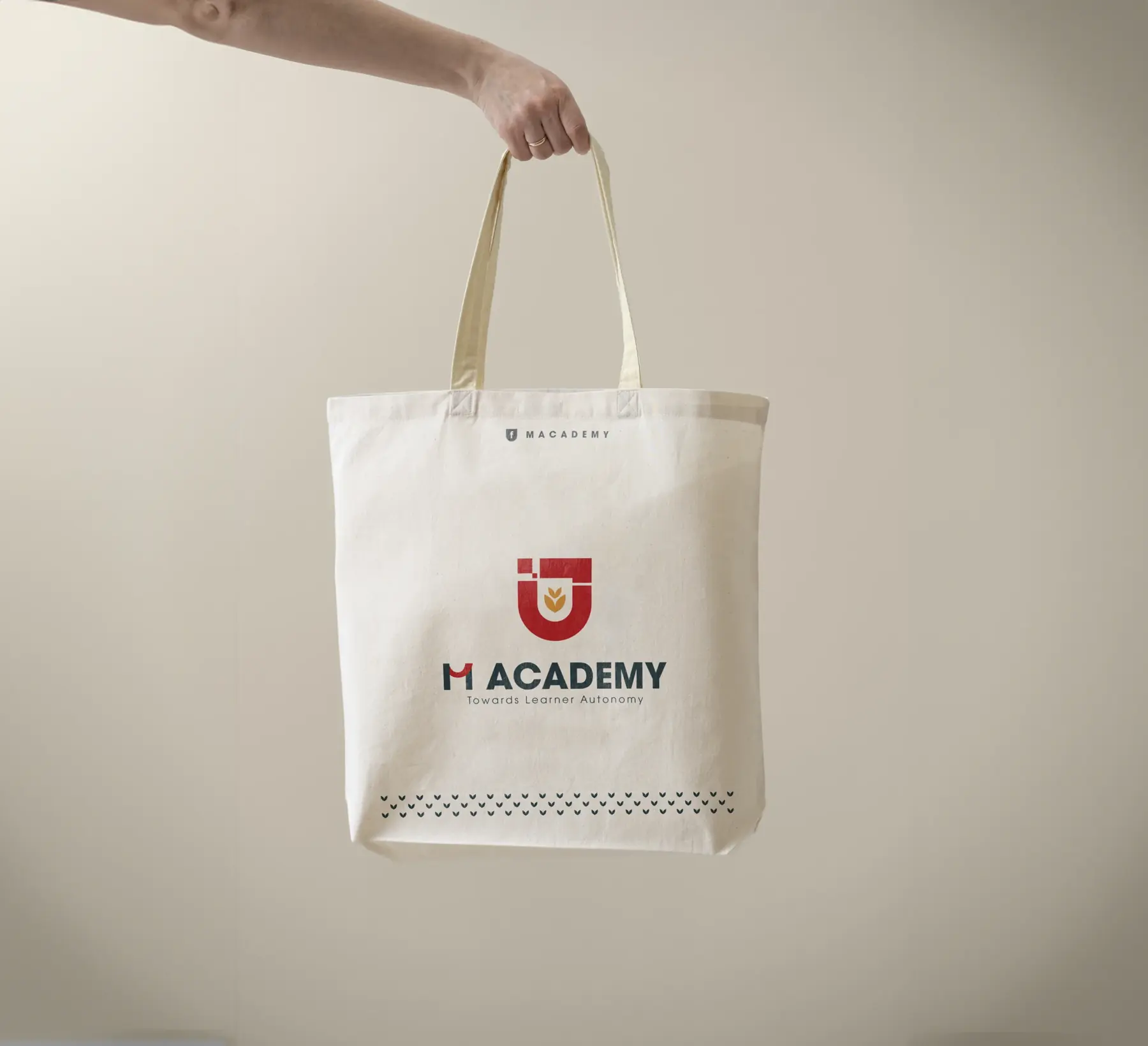 Branded canvas tote bag mockup