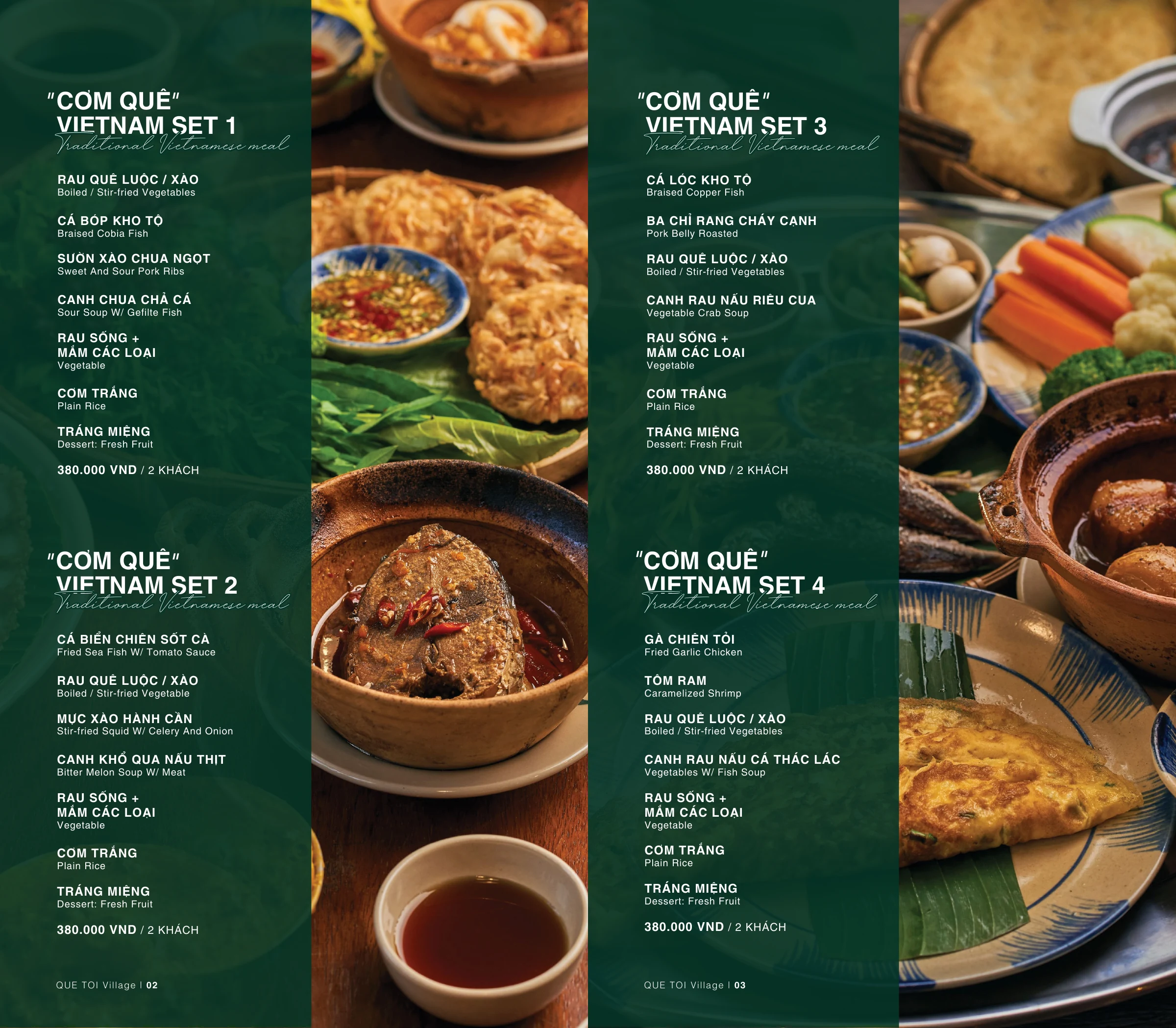 Quê Tôi Village · Menu · Artwork 02