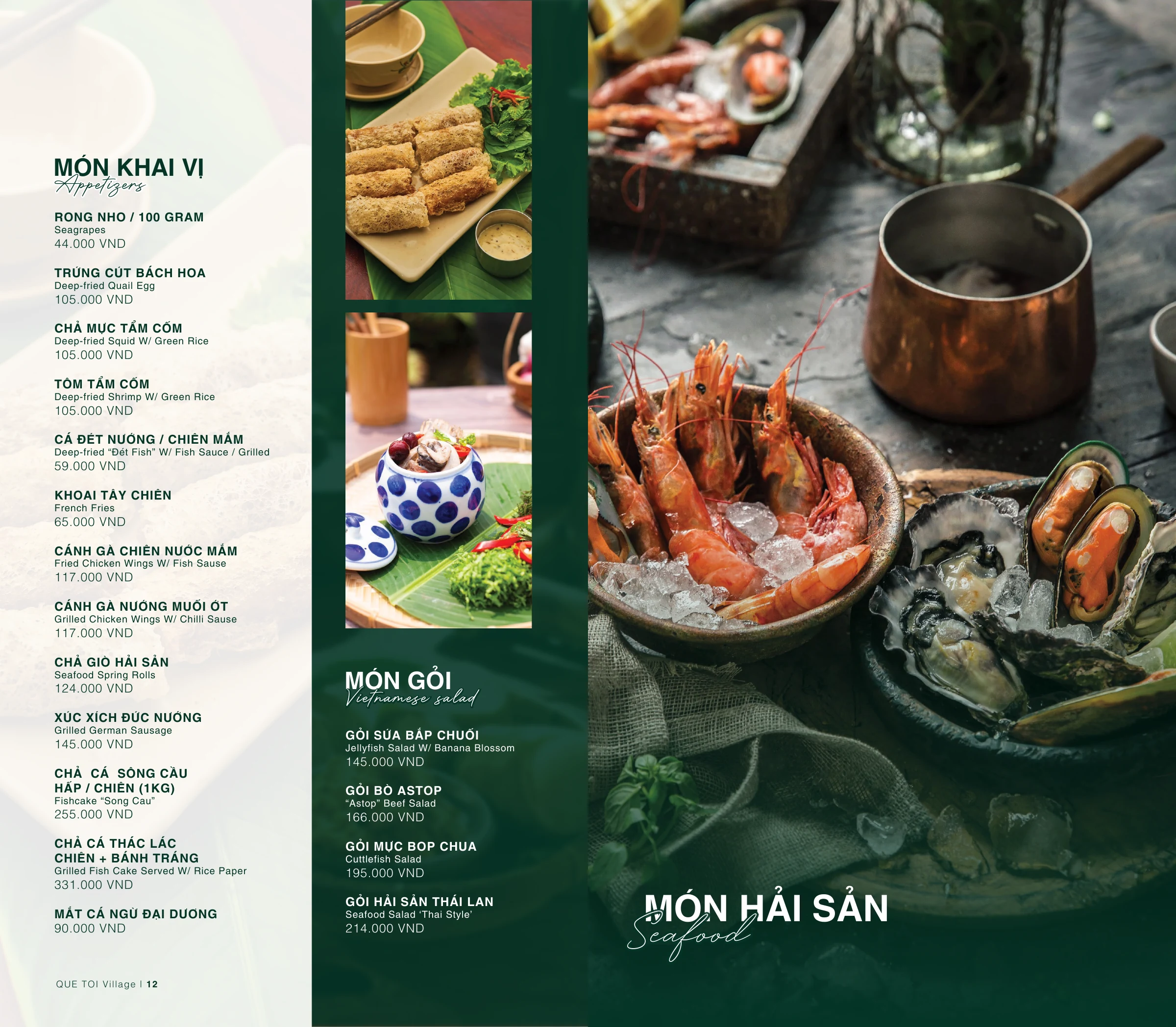 Quê Tôi Village · Menu · Artwork 07