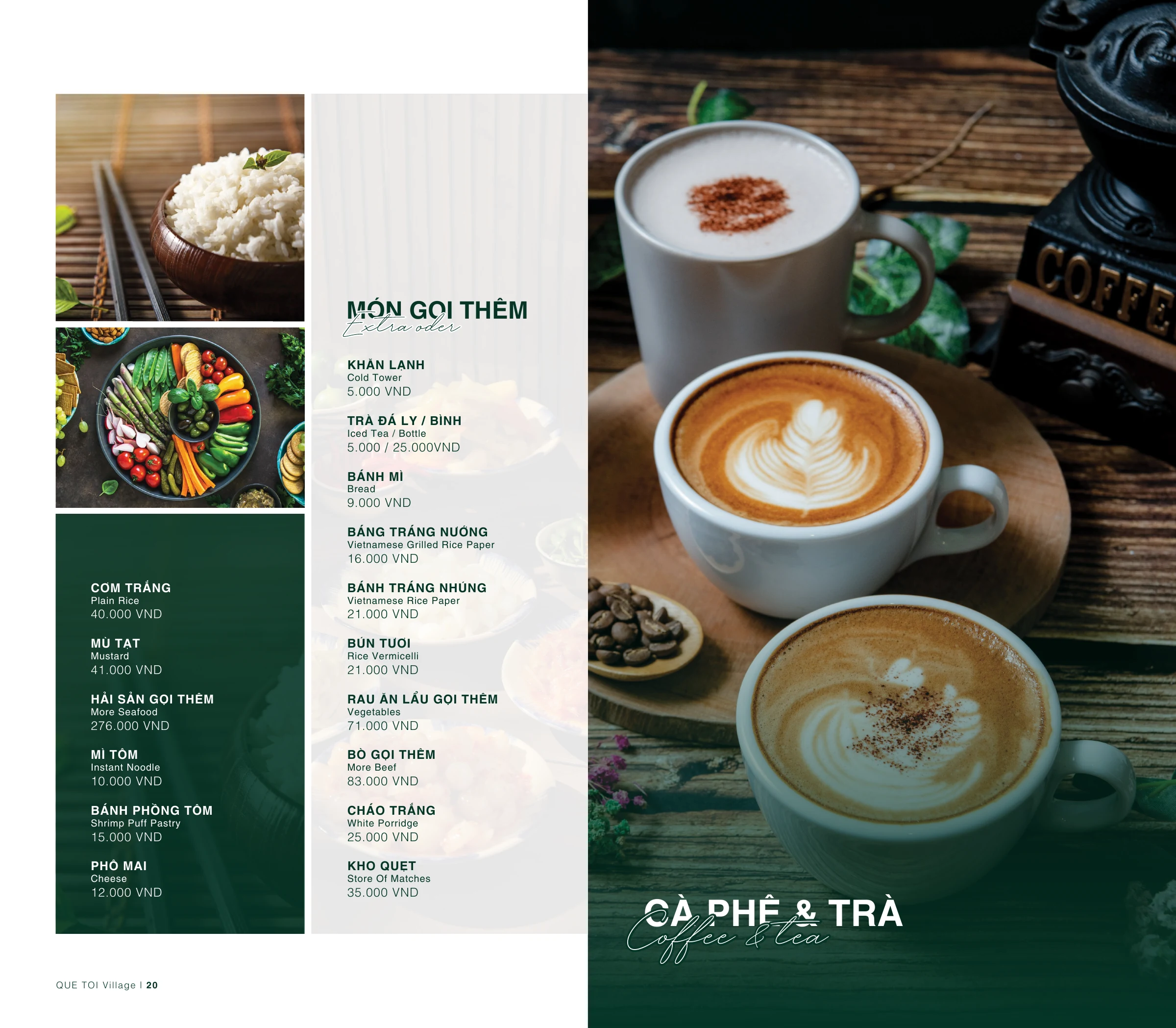 Quê Tôi Village · Menu · Artwork 11