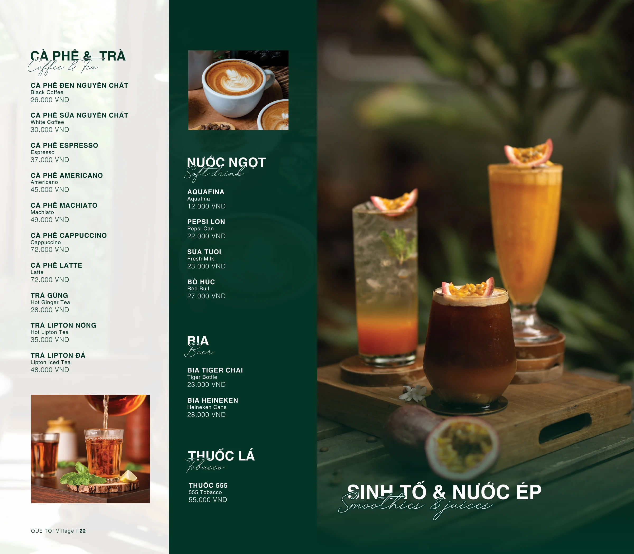 Quê Tôi Village · Menu · Artwork 12