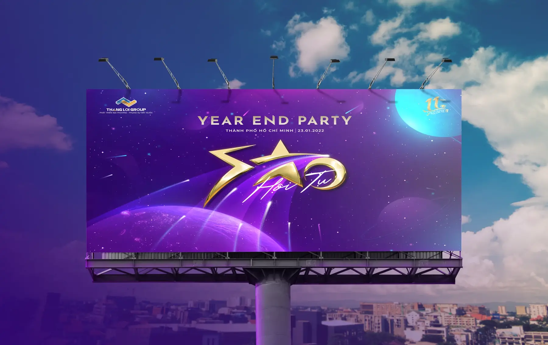 Year end event billboard mockup