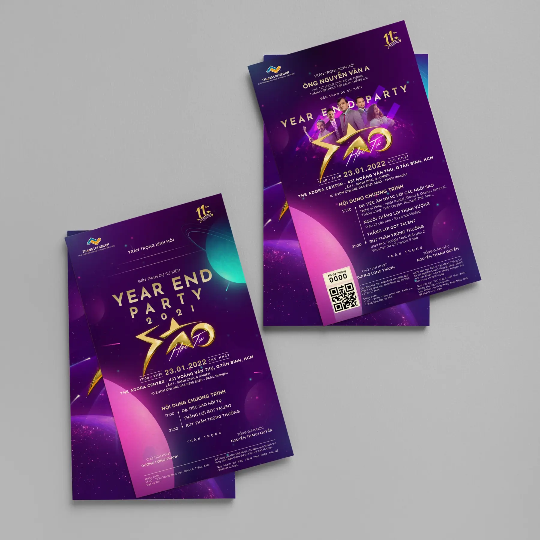Event invitation card design mockup