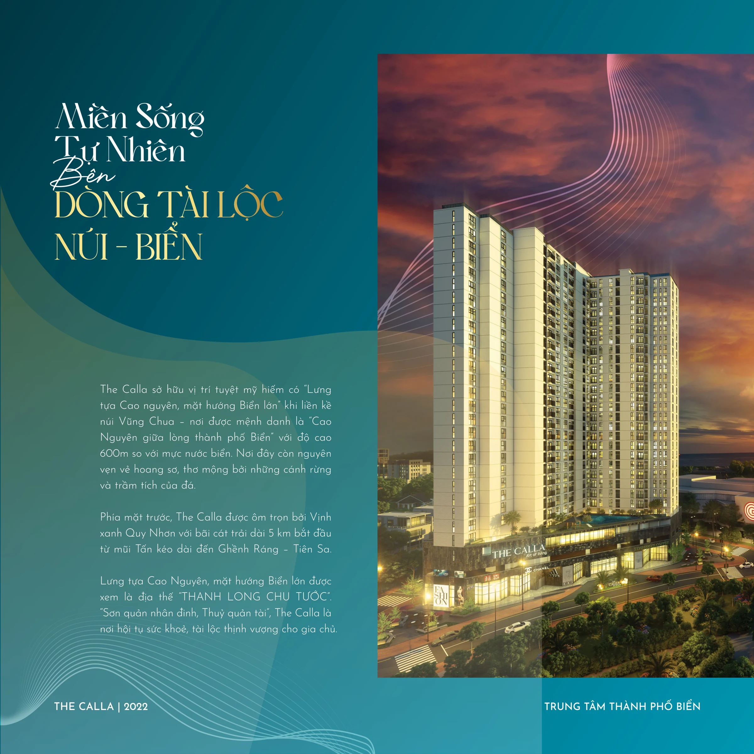Residential living brochure spread design