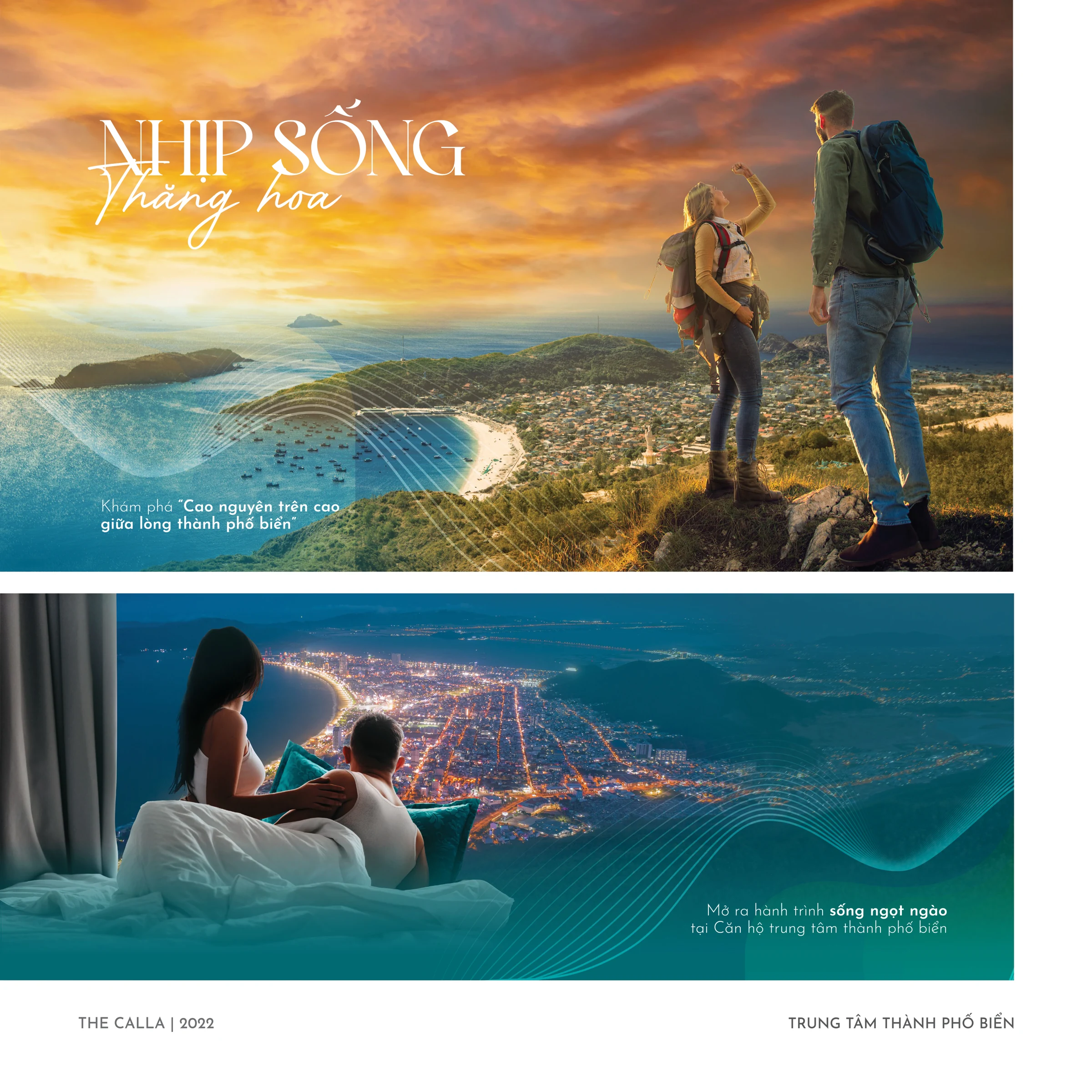 Resort lifestyle brochure spread design