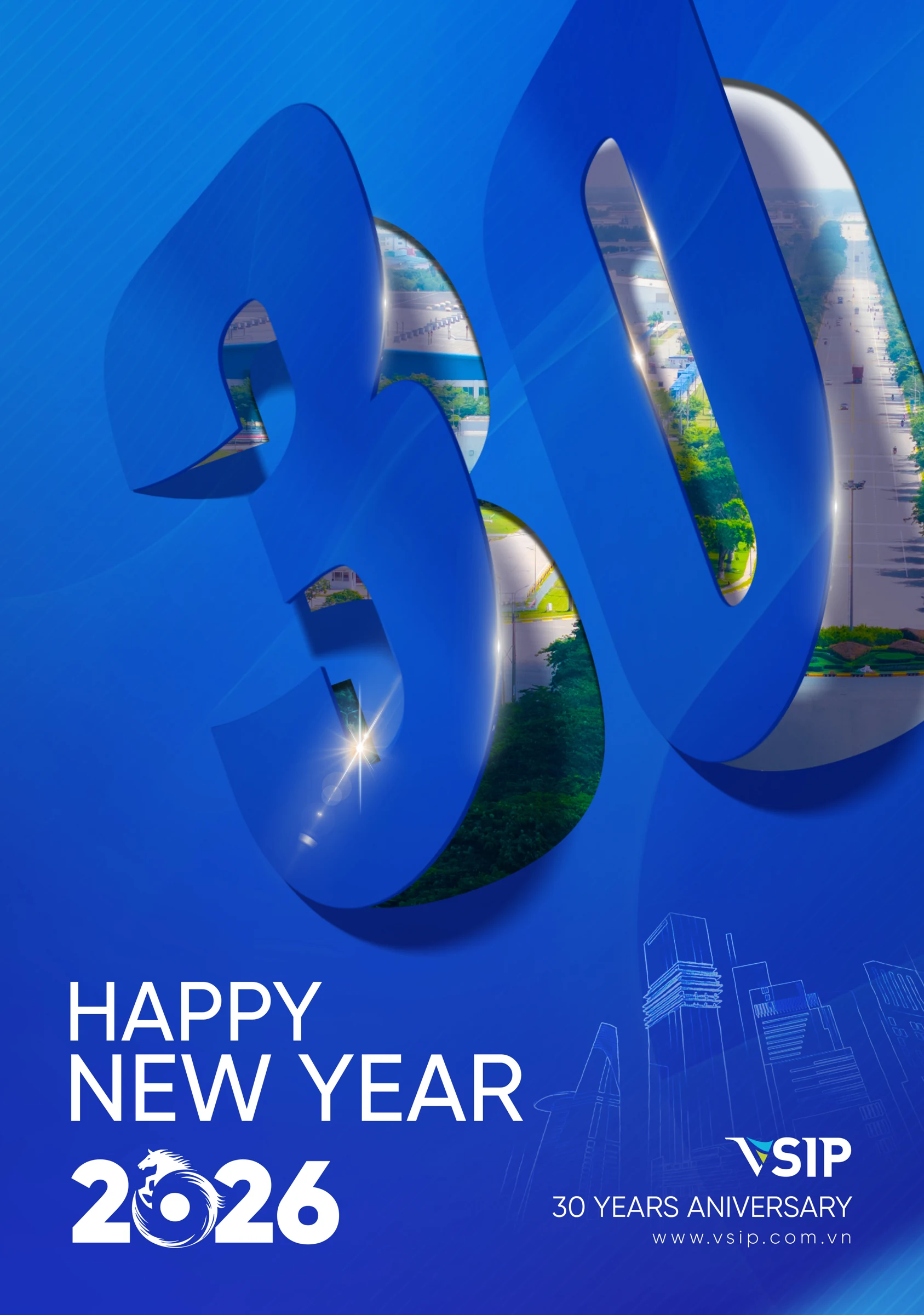 New Year greeting card design